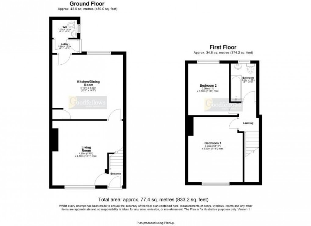 Floorplan for Mary Terrace, Westerhope, 