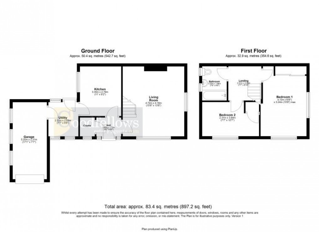 Floorplan for Hanover Drive, Winlaton, 
