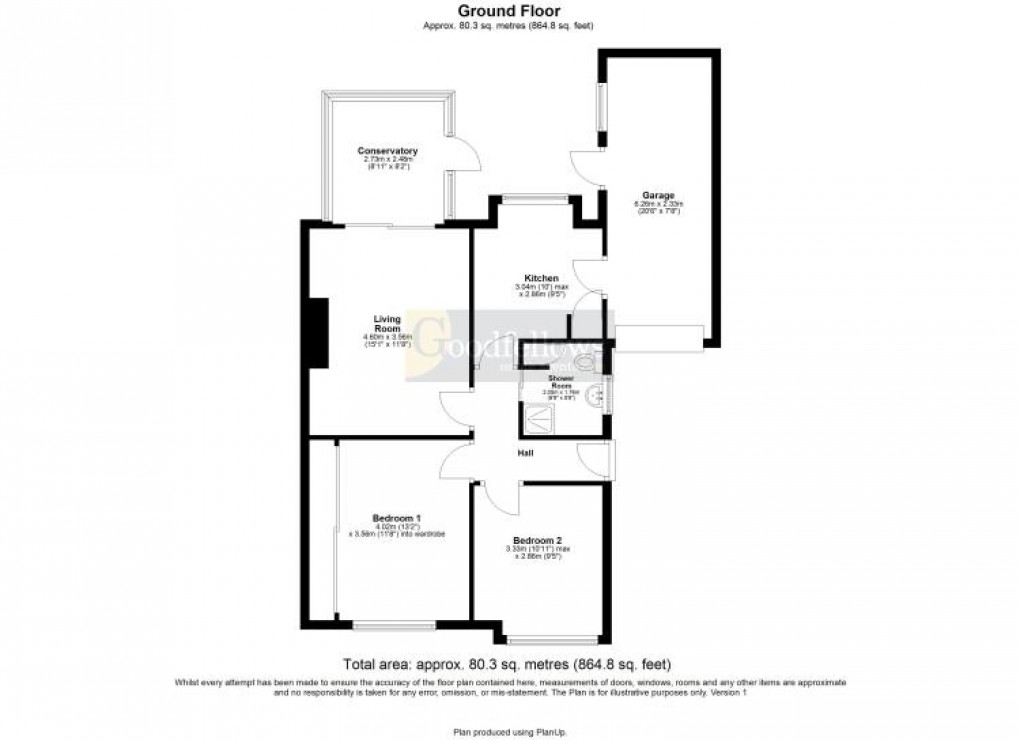 Floorplan for Chadderton Drive, Chapel House, 