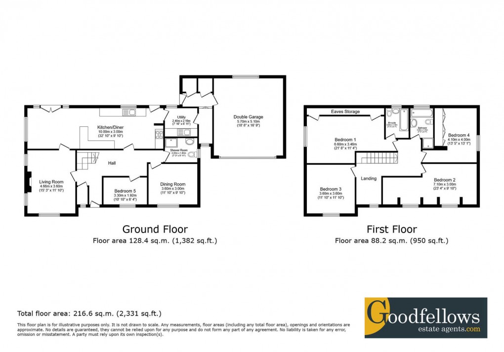 Floorplan for Greenacres, Darras Hall, 
