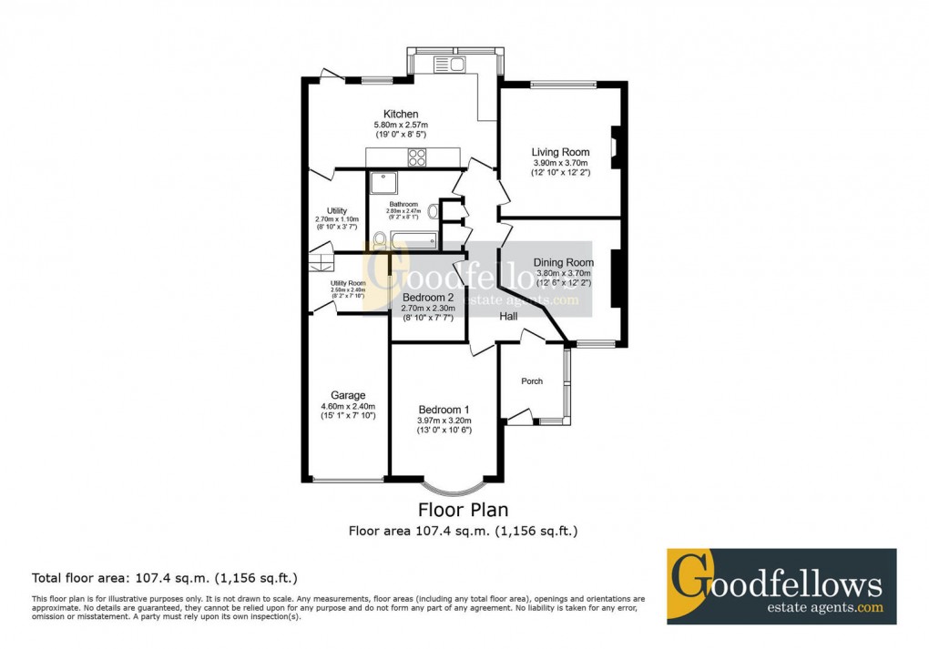 Floorplan for Bosworth Gardens, North Heaton, 