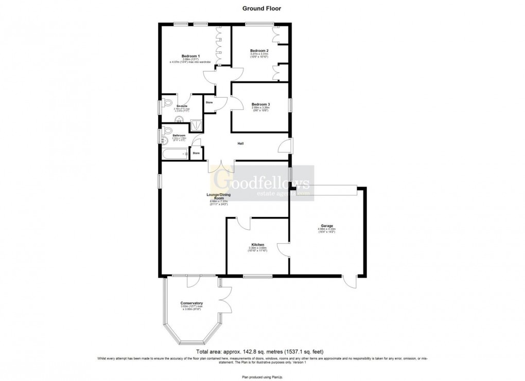 Floorplan for Carr Field, Ponteland, 