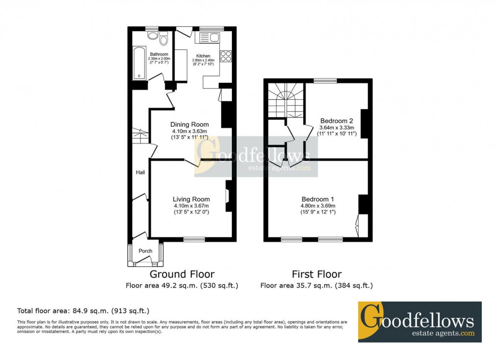 Floorplan for Hawthorn Terrace, Walbottle, 
