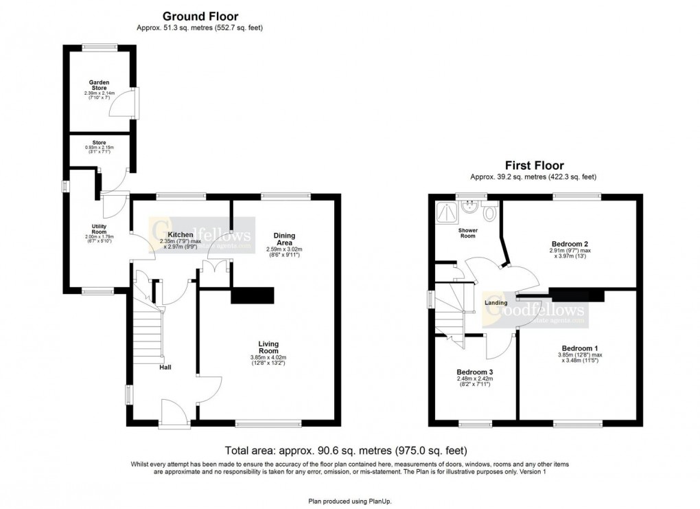 Floorplan for Darwin Crescent, Montague Estate, Kenton, 