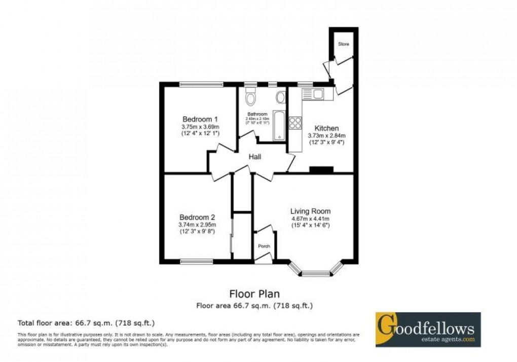 Floorplan for Verne Road, North Shields, 