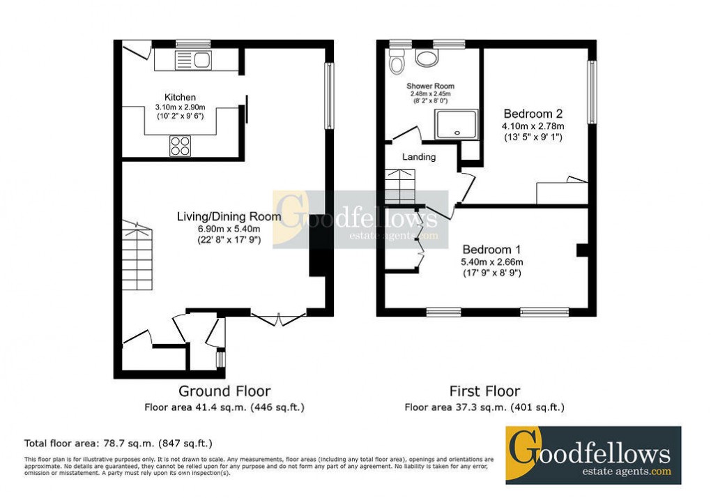 Floorplan for Blyth Court, Lemington, 