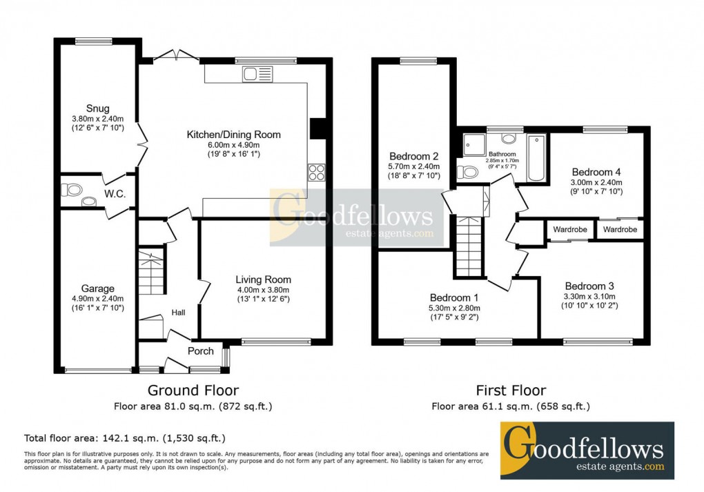 Floorplan for Jasmin Avenue, Chapel Park, 