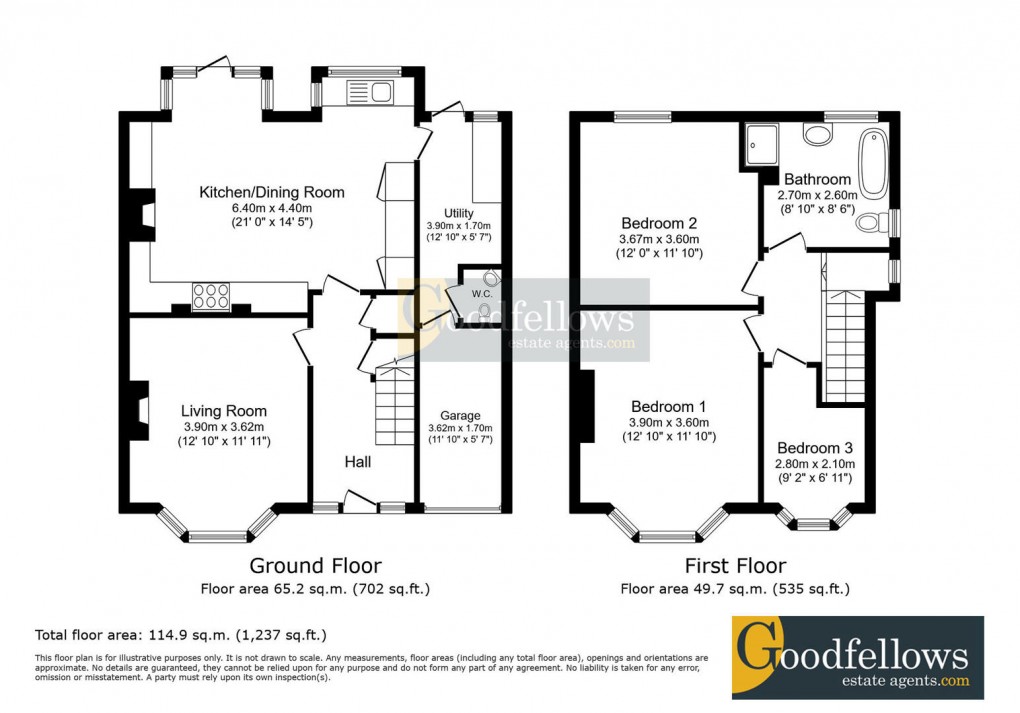 Floorplan for The Roman Way, West Denton, 