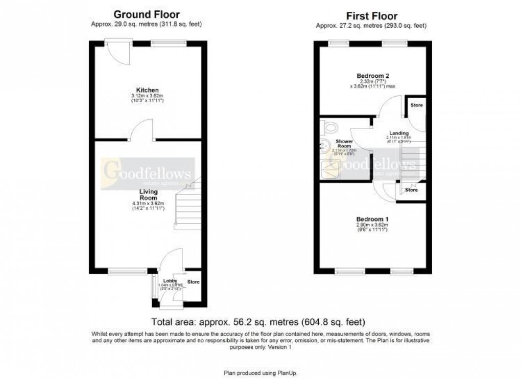 Floorplan for Milecastle Court, West Denton, 