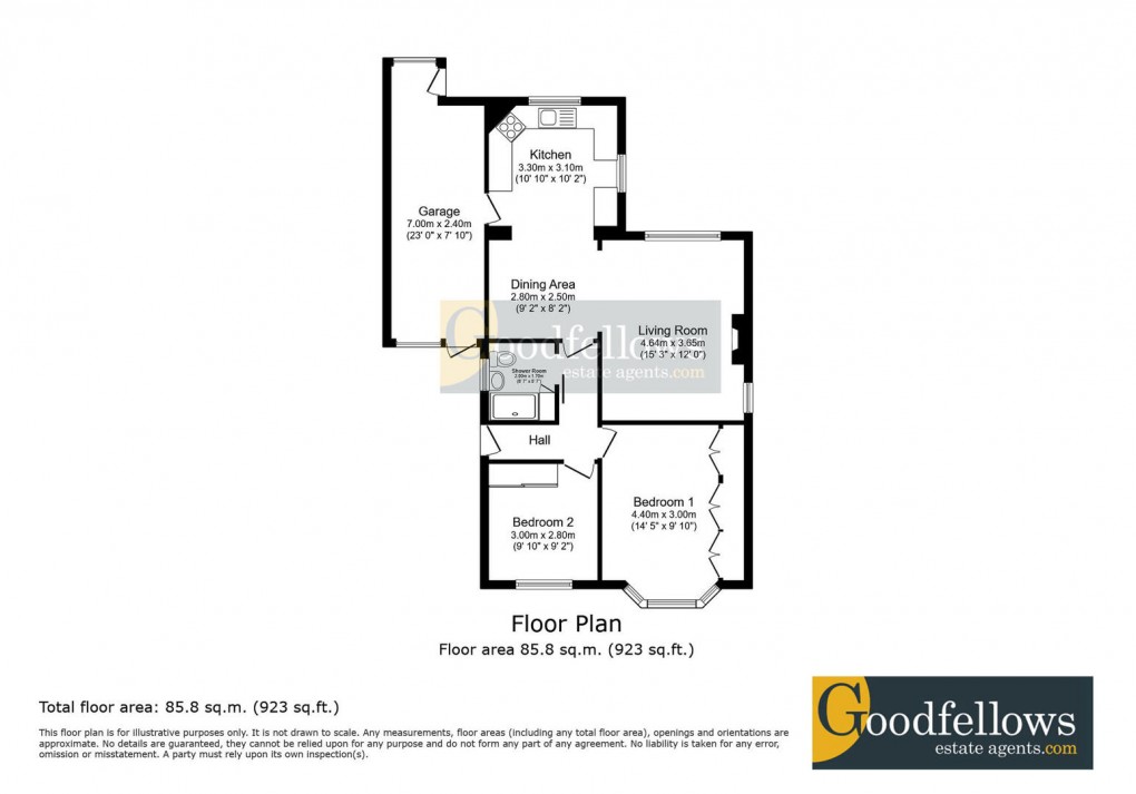 Floorplan for Bedford Place, Chapel House, 
