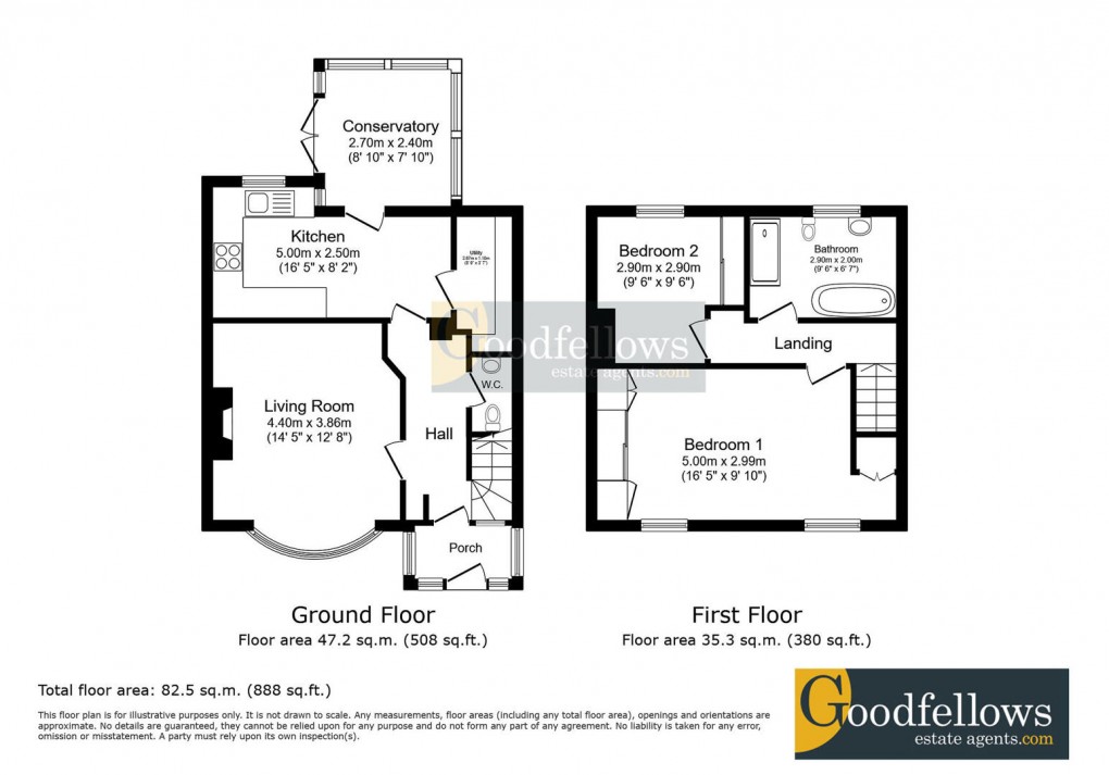 Floorplan for Westbury Avenue, Walker, 