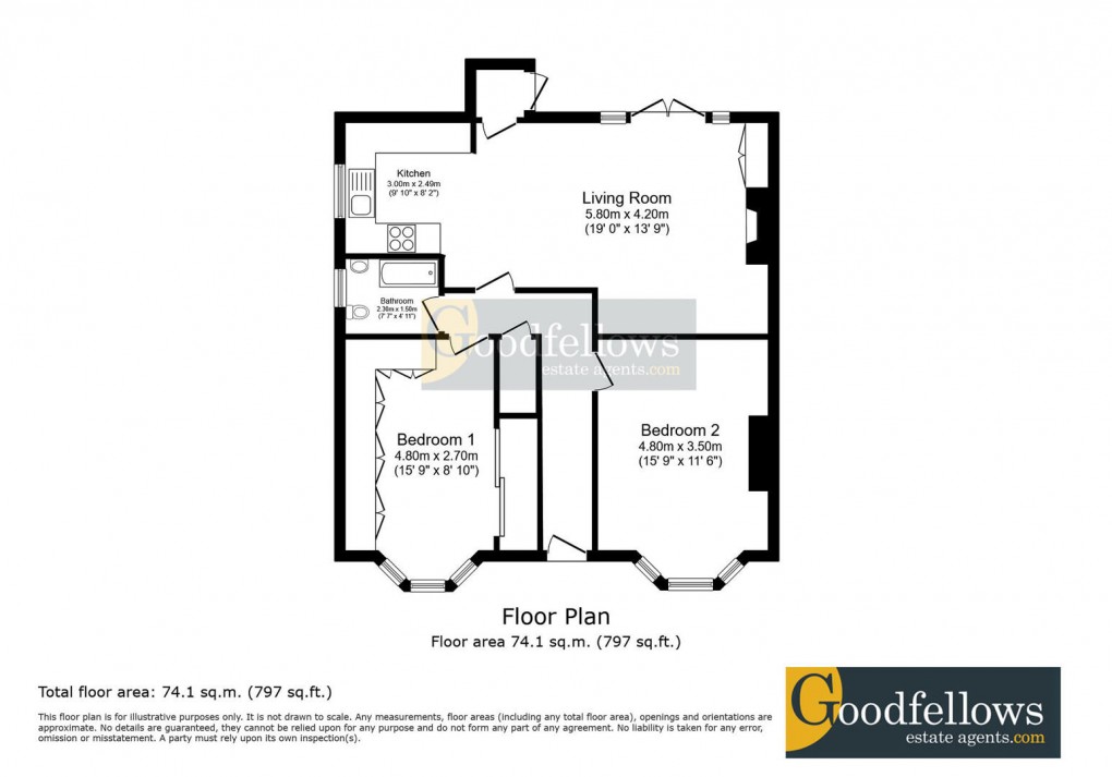 Floorplan for St. Albans Crescent, North Heaton, 