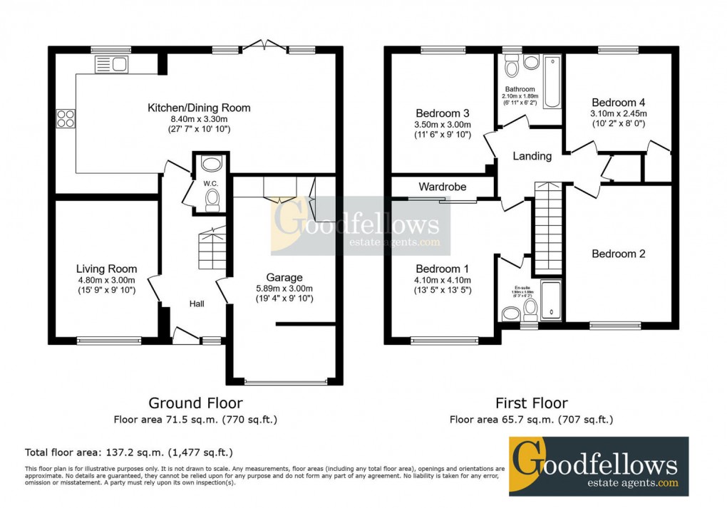 Floorplan for Broadfield Meadows, Callerton, 