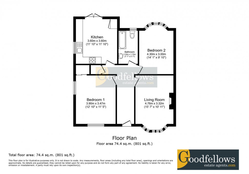 Floorplan for Shaftesbury Grove, Heaton, 