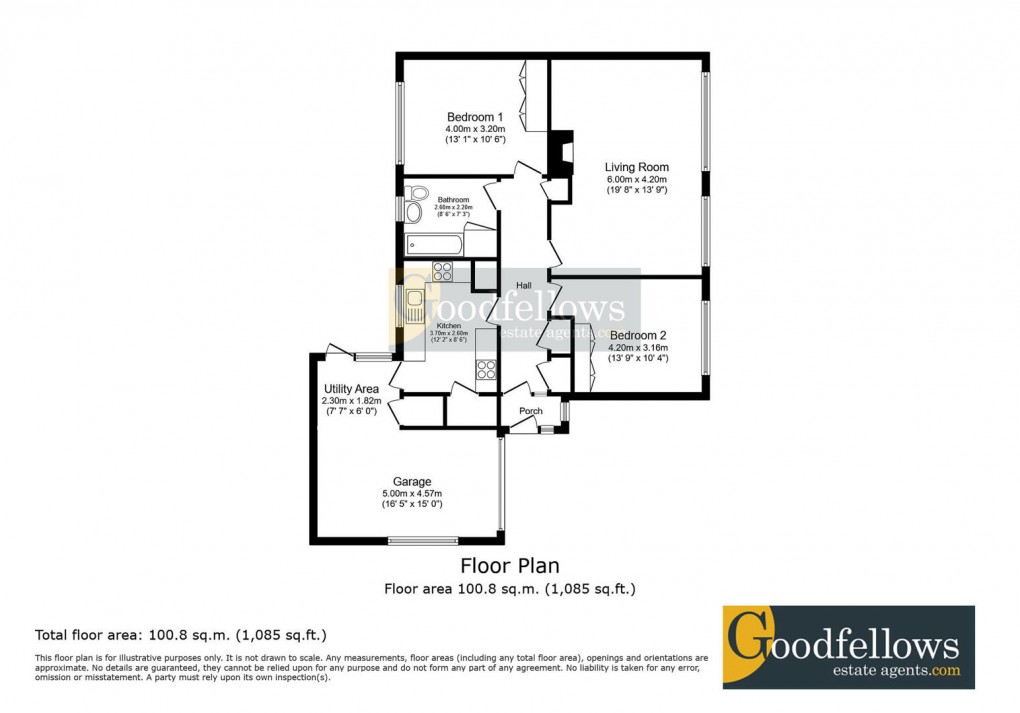 Floorplan for Trajan Walk, Heddon-On-The-Wall, 