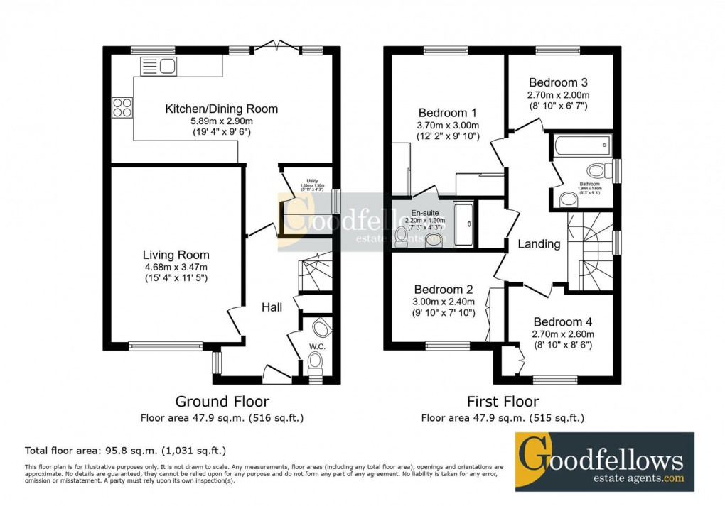 Floorplan for Buttercup Drive, Meadow Hill, 