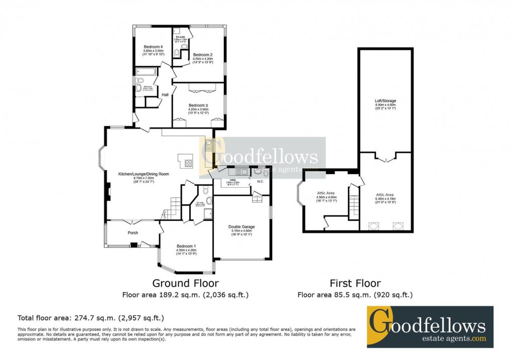Floorplan for Meadow Court, Darras Hall, 