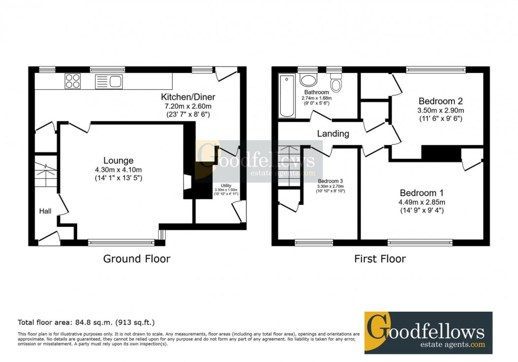Floorplan for Tiverton Avenue, 