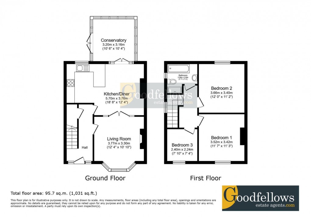 Floorplan for Great Lime Road, Forest Hall, 