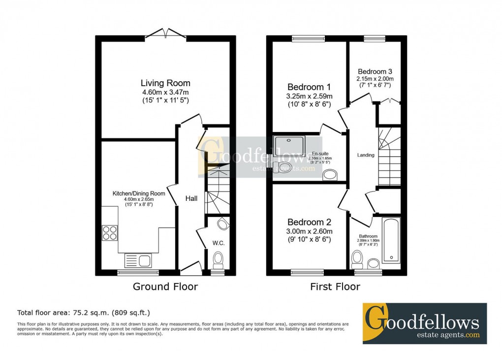 Floorplan for Vallum Place, Throckley, 