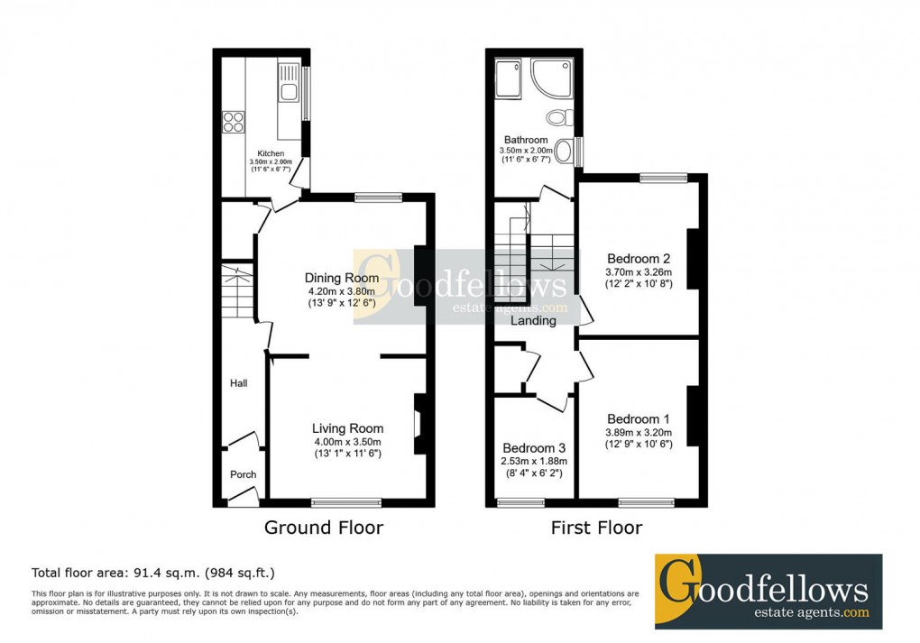 Floorplan for Burt Terrace, Walbottle, 