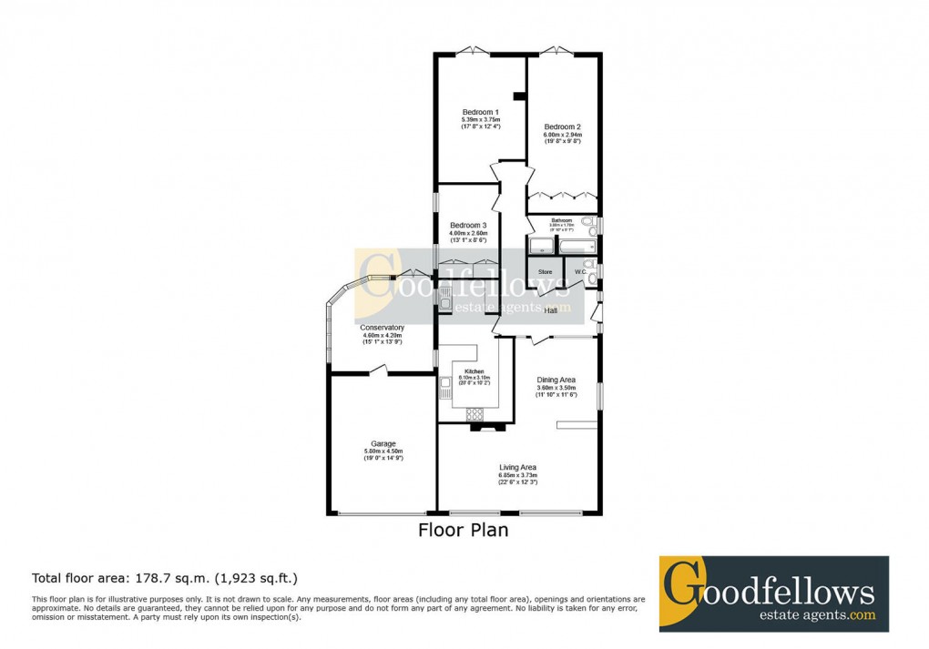 Floorplan for Eastern Way, Darras Hall, 