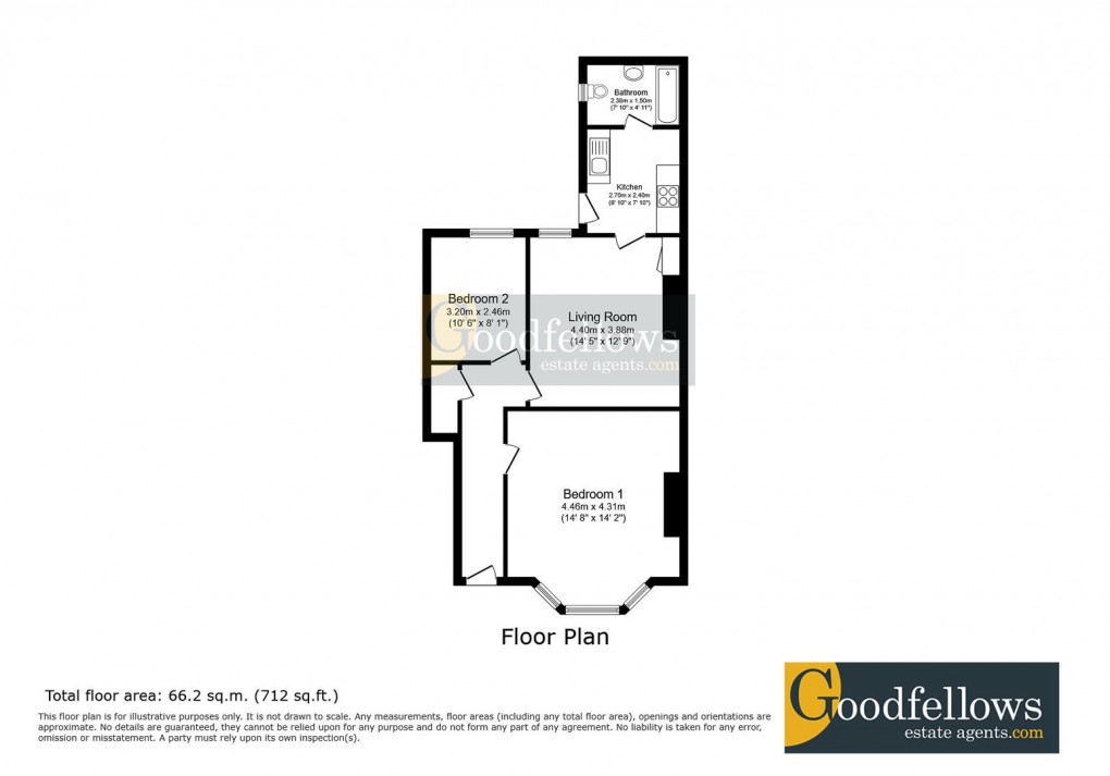 Floorplan for Warton Terrace, Heaton, 