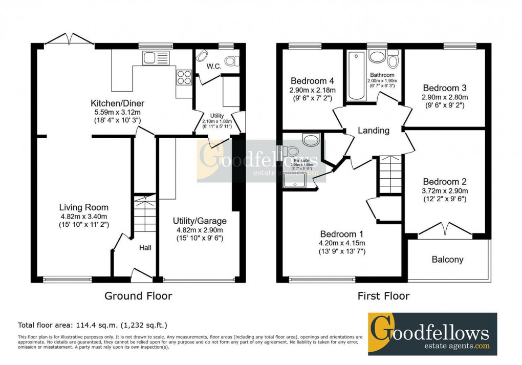 Floorplan for Speckledwood Way, Newcastle Great Park, 