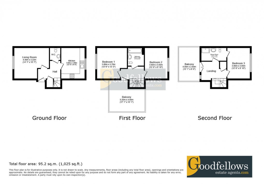Floorplan for Chester Pike, The Rise, 