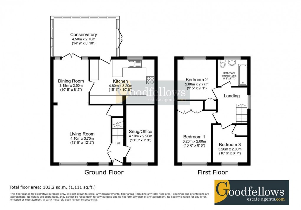 Floorplan for Esher Court, Kingston Park, 