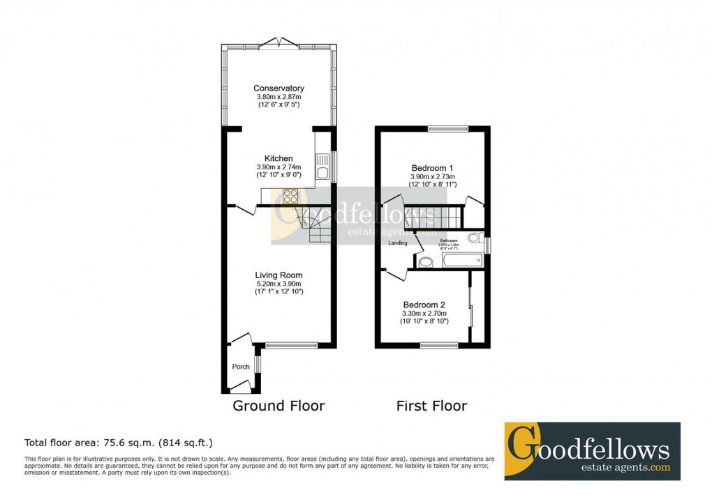 Floorplan for Elstree Court, Kenton Bank Foot, 