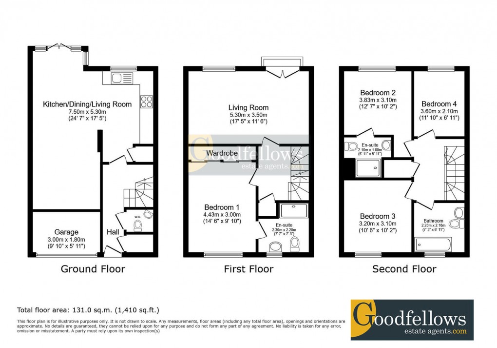 Floorplan for Housesteads Close, 