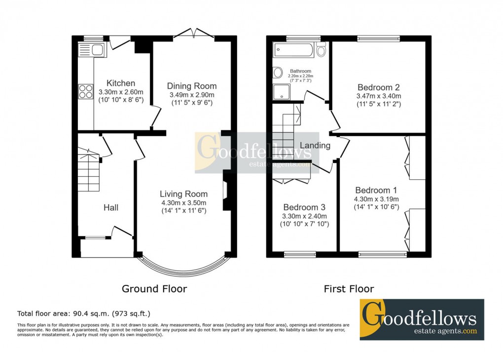 Floorplan for Norwood Road, South West Denton, 