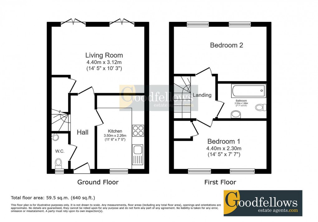 Floorplan for Wallington Close, 