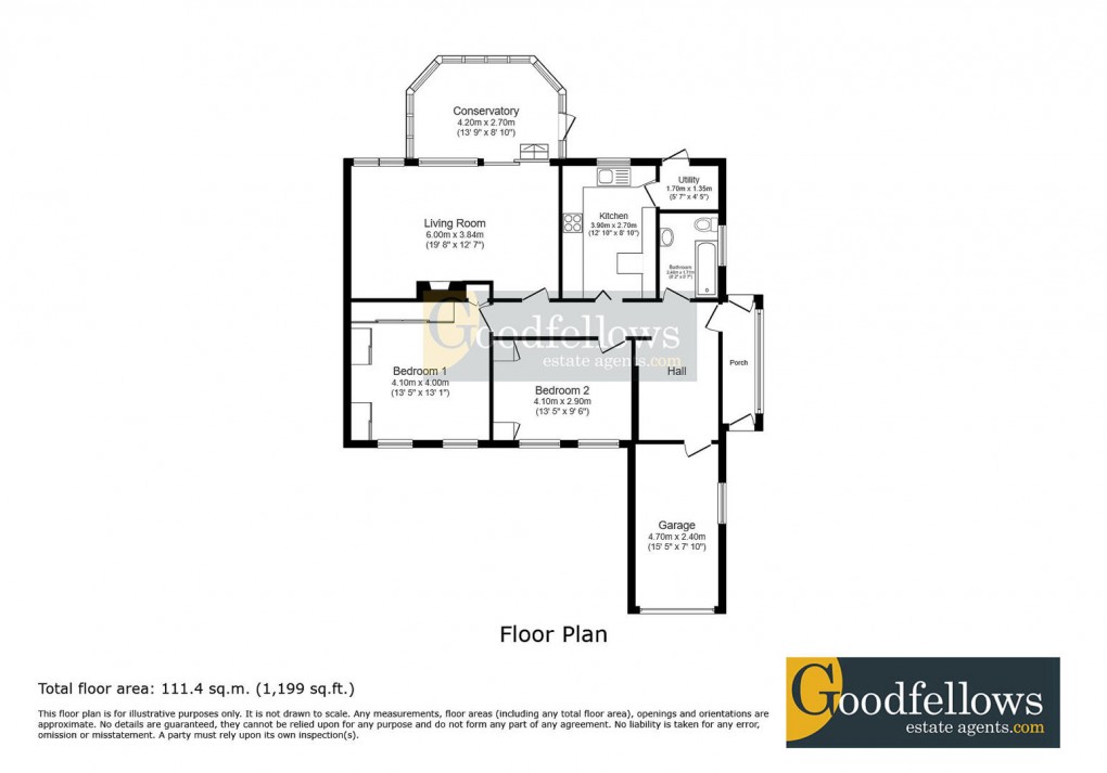Floorplan for Trajan Walk, Heddon-On-The-Wall, 