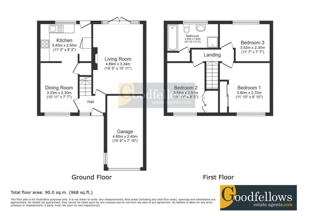 Floorplan for Tewkesbury Road, West Denton Park, 