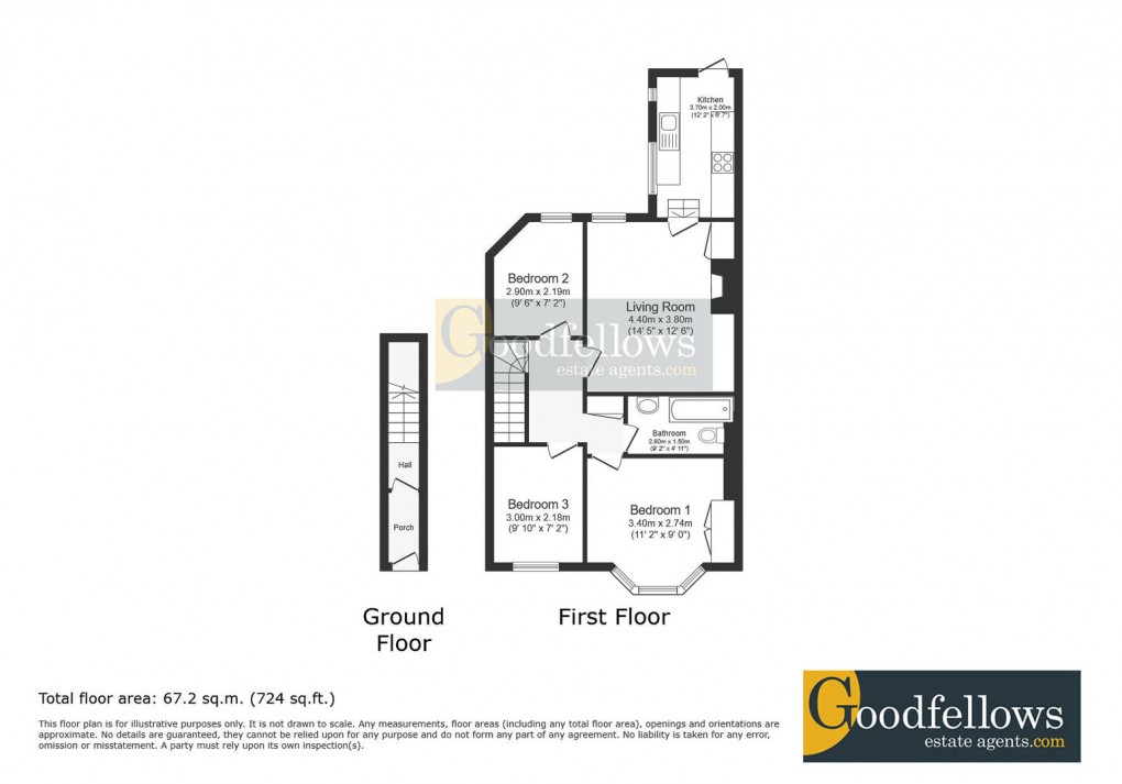 Floorplan for Simonside Terrace, Heaton, 