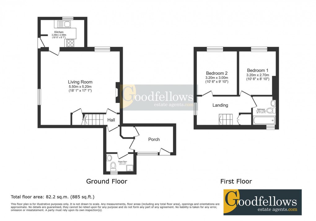 Floorplan for The Square, Prestwick, 