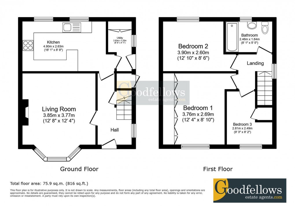 Floorplan for Naworth Drive, Westerhope, 