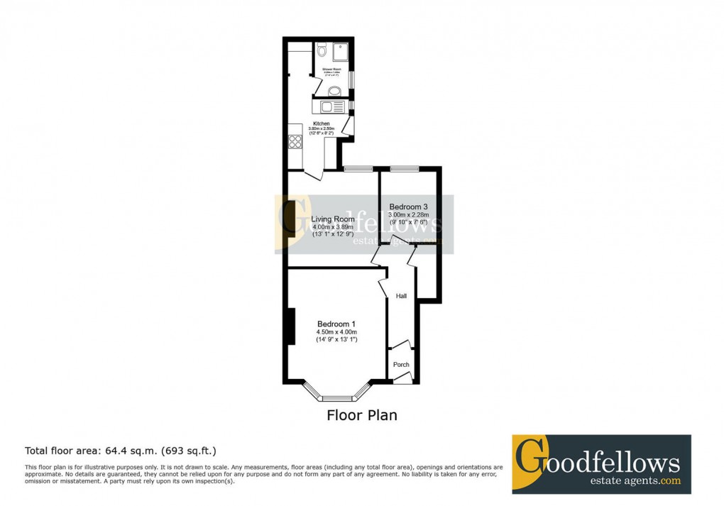 Floorplan for Biddlestone Road, Heaton, 