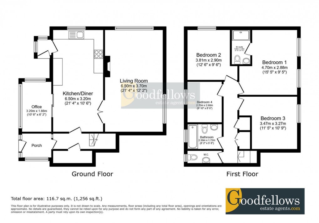 Floorplan for Killiebrigs, Heddon-On-The-Wall, 