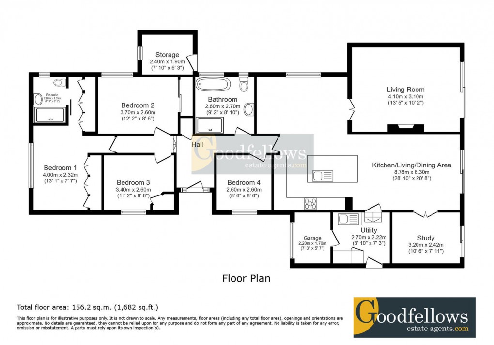 Floorplan for Chester Close, Darras Hall, 