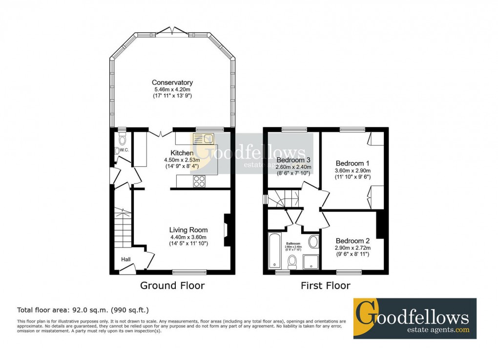 Floorplan for Chipchase Crescent, Westerhope, 