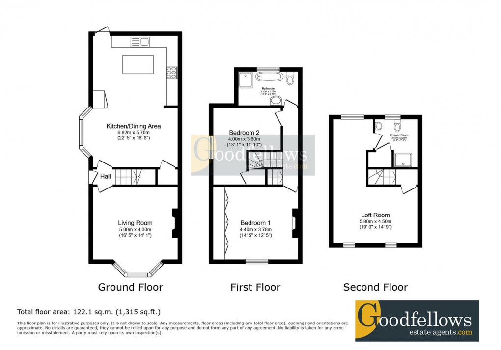 Floorplan for Tosson Terrace, Heaton, 