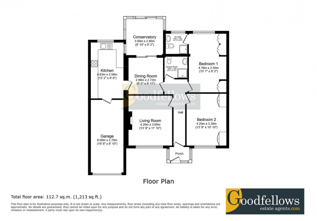 Floorplan for Stuart Gardens, Throckley, 