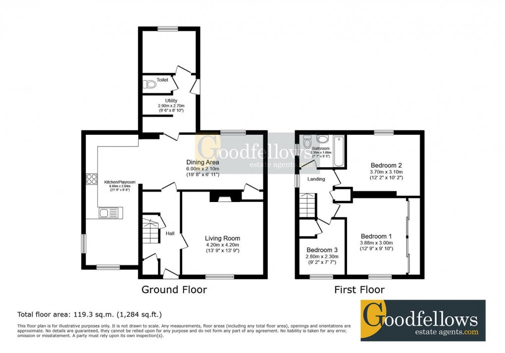 Floorplan for Ogle Avenue, Hazlerigg, 