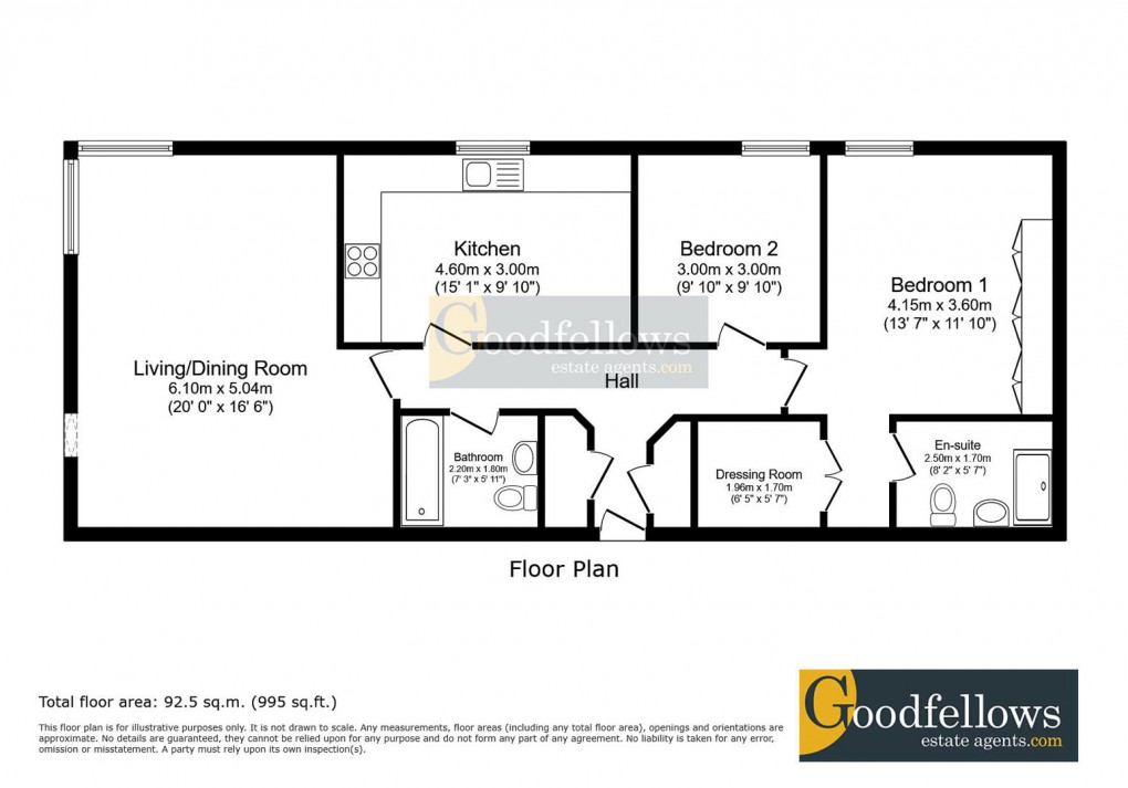 Floorplan for Louisville, Ponteland, 